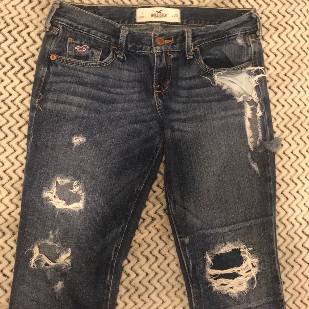 Hollister distressed jeans (straight/skinny)